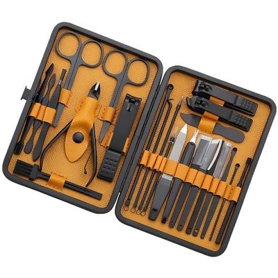 24 Pieces Manicure Pedicure Kit Nail Clippers Set Fingernail Full Function Kit Professional Stainless Steel Pedicure Sets Nail Clipper with Portable Case Idea,