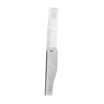 HAKIDZEL Folding Stainless Steel Beard Comb for Men Portable Grooming Tool Compact Travel Hair Comb Fine for Hair Care Husband