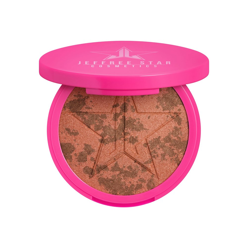Jeffree Star Cosmetics Skin Frost Blush Highlighter, 0.56 oz, 2-in-1 Shimmer Powder (Truffle Alibi)