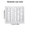 Bow Nail Charm Mold, 3D Silicone Transparent Bow Nail Mould Carving Template Stencil for Craft Project Women Fingertip Art Decoration view 2