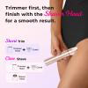 2 in 1 Electric Bikini Trimmer with Two Replacement Shaving Head - IPX7 Waterproof Bikini Trimmer for Underarm Leg Arm Body view 4