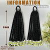 2 Pieces Box Braids Kids Ponytail With Beads - 10inch Box Braids Hairstyles for Kids Cute Braids with Beads Protective Braided Hairstyles for Black Girl (10inch Yellow Beads) view 2