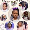 2 Pieces Box Braids Kids Ponytail With Beads - 10inch Box Braids Hairstyles for Kids Cute Braids with Beads Protective Braided Hairstyles for Black Girl (10inch Yellow Beads) view 4