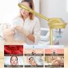 Facial Steamer Professional with More Steam for Deep Cleansing and Hydration, Estheticians Steamer on Wheels with Time Setting, Face Steamer Adjustable Height for Beauty, Spa and Home UseGolden view 3