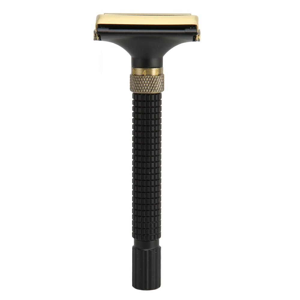 Vomeko Double e dge Safety Trimmer Reusable Slip r esistant Metal Men Safety Trimmer for Male, Beard Trimmer Gifts for Men