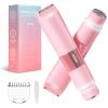 Bikini Trimmer for Women - 2 in 1 Painless Electric Razors for Women, LED IPX7 Waterproof Rechargeable Dual Head Electric Shaver for Lady Bikini Underarm, Body, Leg, Hair Remove view 1
