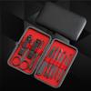 10-Piece Manicure Set with Nail Clippers & Pedicure Tools, Professional Grooming Kit with Leather Case for Travel (Black) view 2