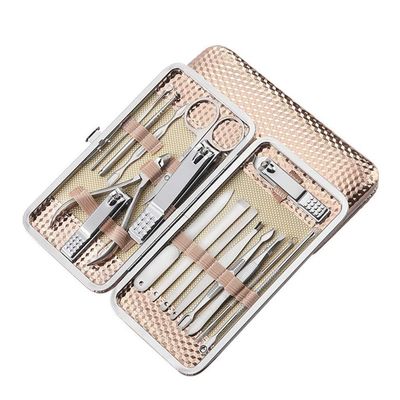 16-Piece Nail Clippers & Pedicure Set, Professional Manicure Grooming Kit for Travel with Case