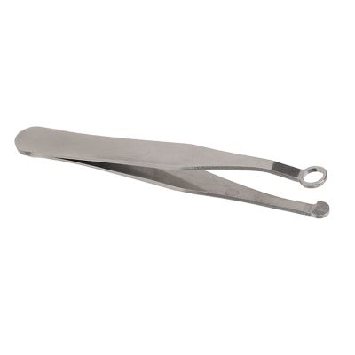 Akozon Round Tip Stainless Steel Nose Hair Trimming Tweezers - Safe & Easy Cut Tweezers for Nose, Sideburns, and Brow - Portable Design for OntheGo Grooming