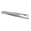 Akozon Round Tip Stainless Steel Nose Hair Trimming Tweezers - Safe & Easy Cut Tweezers for Nose, Sideburns, and Brow - Portable Design for OntheGo Grooming view 1