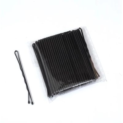 100PCS 2.2 Inch Black Bobby Pins U Shape Hairpin For Women Bobby Hair Metal Curved Hair Clip Invisible Wave Hairgrip for Women Wedding Hairstyles Buns Long Straight Curly Hair All Hair