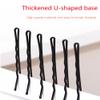 100PCS 2.2 Inch Black Bobby Pins U Shape Hairpin For Women Bobby Hair Metal Curved Hair Clip Invisible Wave Hairgrip for Women Wedding Hairstyles Buns Long Straight Curly Hair All Hair view 3