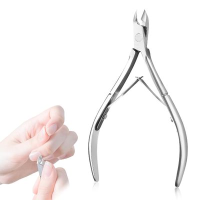 Cuticle Scissors, Professional Cuticle Scissors Made of Stainless Steel, Fine for Removing Excess, Torn Skin on Fingers and Toes, High-Quality Cuticle Nippers with Sharp and Smooth