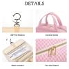 YOOLIFE Initial Hanging Toiletry Bag for Teen Girl - Birthday Gifts for 11 12 13 14 15 16 17 18 19 Year Old Girls, Travel Toiletry Bag Gifts for Mom Daughter Sister Friends, Letter A, Pink view 4
