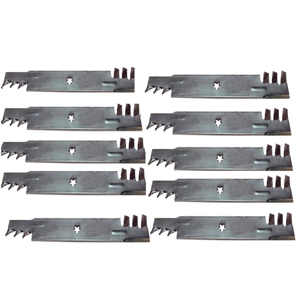 138498-Toothed Qty 10: Toothed Mulching Blade Fits AYP 917.270722 HALT150E