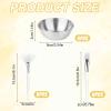 18pcs Esthetician Facial Supplies Set, Including 6 Gold Stainless Steel Bowls, 6 Fan Brushes & 6 Flat Brushes Face Mask Applicator Facial Mask Mixing Bowl Set Essential Tool for Women Spa (Silver) view 2
