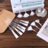18pcs Esthetician Facial Supplies Set, Including 6 Gold Stainless Steel Bowls, 6 Fan Brushes & 6 Flat Brushes Face Mask Applicator Facial Mask Mixing Bowl Set Essential Tool for Women Spa (Silver) view 3