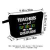 MoCaliduccious Teachers Are Heroes Print Makeup Bag Superhero Spirit Teacher Cosmetic Organizer Teachers' Day Gift for Mentor Teacher's Appreciation Gift view 2