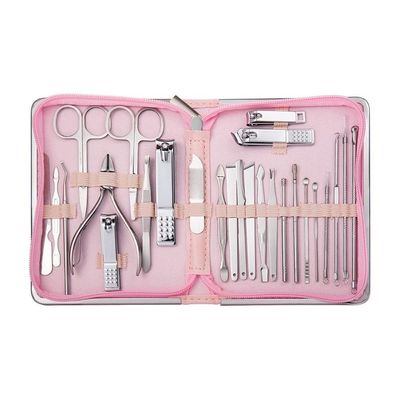 26-Piece Manicure Set, Stainless Steel Nail Clippers & Pedicure Kit with Cuticle Nippers, Dead Skin Scissors & Grooming Tools