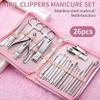 26-Piece Manicure Set, Stainless Steel Nail Clippers & Pedicure Kit with Cuticle Nippers, Dead Skin Scissors & Grooming Tools view 4