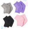 Beavorty 4pairs Dry Heel Protection Socks Gel Comfortable Soft Ankle Socks for Men Women Grey view 3