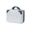 Makeup Train Case Portable Cosmetic Box, Combination Suitcase, Small Lockable Vanity Case, Large Capacity Hand Luggage, Medicine Safe Case(Black+White,16in) view 1