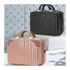 Makeup Train Case Portable Cosmetic Box, Combination Suitcase, Small Lockable Vanity Case, Large Capacity Hand Luggage, Medicine Safe Case(Black+White,16in) view 4