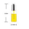 10/15/20/25/30ML Transparent Glass Dropper Bottles with Electroplate Silver Convex Steps Press Cap with Threaded 20/410 for Essential Oils, Leak Proof Travel Bottles, Set of 12 (30ml) view 2
