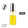 10/15/20/25/30ML Transparent Glass Dropper Bottles with Electroplate Silver Convex Steps Press Cap with Threaded 20/410 for Essential Oils, Leak Proof Travel Bottles, Set of 12 (30ml) view 3