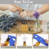 12 Pack Amber Roller Bottles for Essential Oils, 10ml Glass Roll On Bottles for Travel and Lip Gloss, Empty Perfume Roller Ball Applicator Bottle With Lid, Dropper, Funnel, Opener, Labels view 4