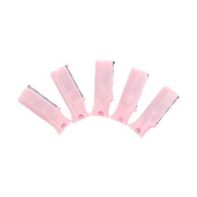 LOLIPPYY 5Pcs Stainless Steel Eyebrow Trimmer Replacement Heads for Precise Facial Hair Removal and Shaping Hair Remover Blades for Men and Women Portable Makeup Bag Accessory