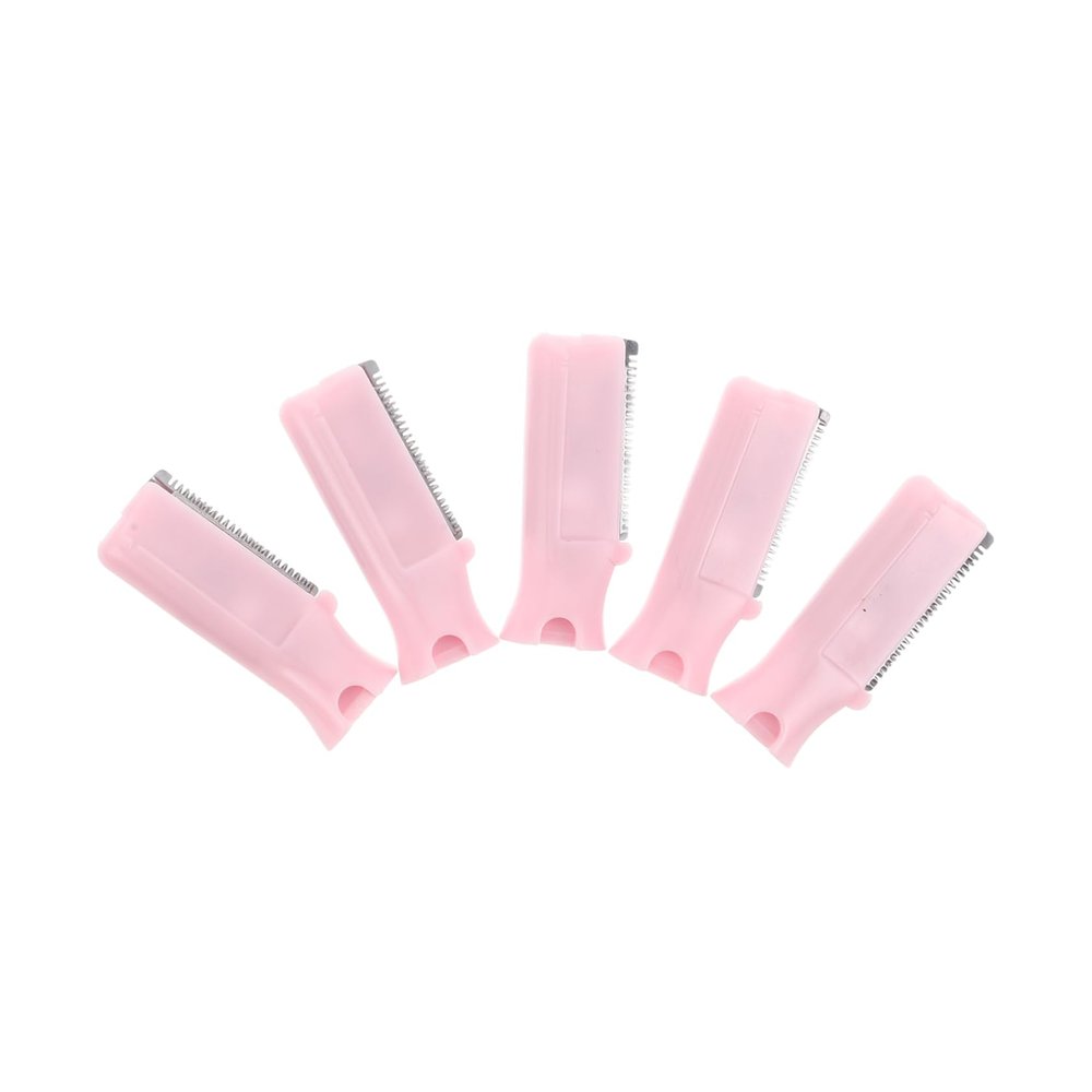 LOLIPPYY 5Pcs Stainless Steel Eyebrow Trimmer Replacement Heads for Precise Facial Hair Removal and Shaping Hair Remover Blades for Men and Women Portable Makeup Bag Accessory