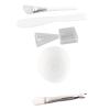 Akozon DIY Tool Set - Silicone Brush, Soft Brush, Mixing Bowl, Spatula & Measuring Cup for Masks & Skincare view 1