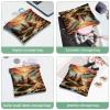 2Pcs Sunset Mountain Deer-1367 Pocket Cosmetic Bag for Purses, Waterproof Makeup Bag Cosmetic Pouch, Portable No Zipper Makeup Bag view 4