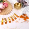 18pcs Esthetician Facial Supplies Set, Including 6 Gold Stainless Steel Bowls, 6 Fan Brushes & 6 Flat Brushes Face Mask Applicator Facial Mask Mixing Bowl Set Essential Tool for Women Spa (Gold) view 3