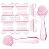 ARTSEWPLY Nail Cleaning Brush Set 3-Piece Handle Grip Nail Dust Scrubber Kit for Fingernails Designed for Manicure Enthusiasts and Home Use Random Color view 1