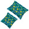 2Pcs Aesthetic Flower-686 Pocket Cosmetic Bag for Purses, Waterproof Makeup Bag Cosmetic Pouch, Portable No Zipper Makeup Bag view 1