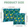 2Pcs Aesthetic Flower-686 Pocket Cosmetic Bag for Purses, Waterproof Makeup Bag Cosmetic Pouch, Portable No Zipper Makeup Bag view 2