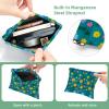 2Pcs Aesthetic Flower-686 Pocket Cosmetic Bag for Purses, Waterproof Makeup Bag Cosmetic Pouch, Portable No Zipper Makeup Bag view 3