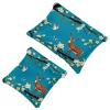 2Pcs Aesthetic Flower-719 Pocket Cosmetic Bag for Purses, Waterproof Makeup Bag Cosmetic Pouch, Portable No Zipper Makeup Bag view 1