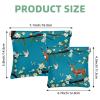 2Pcs Aesthetic Flower-719 Pocket Cosmetic Bag for Purses, Waterproof Makeup Bag Cosmetic Pouch, Portable No Zipper Makeup Bag view 2