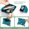 2Pcs Aesthetic Flower-719 Pocket Cosmetic Bag for Purses, Waterproof Makeup Bag Cosmetic Pouch, Portable No Zipper Makeup Bag view 3