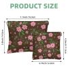 2Pcs Aesthetic Flower-710 Pocket Cosmetic Bag for Purses, Waterproof Makeup Bag Cosmetic Pouch, Portable No Zipper Makeup Bag view 2