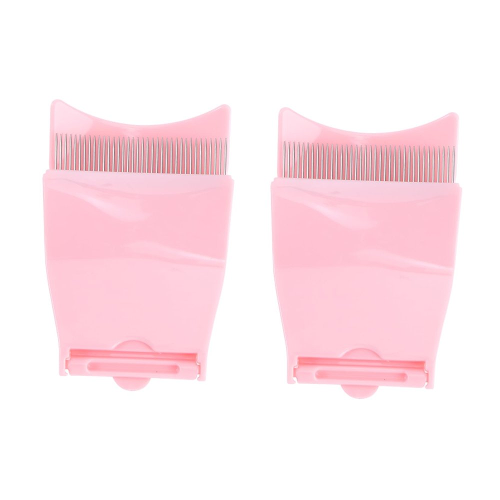 WRITWAA Folding Steel Needle Eyebrow Comb 2PCS Portable Brow Grooming Tool for Women Compact Design Travel-Friendly