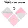 WRITWAA Folding Steel Needle Eyebrow Comb 2PCS Portable Brow Grooming Tool for Women Compact Design Travel-Friendly view 4