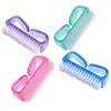 DECORNIJIA 4Pcs Multi-functional Plastic Horn Shape Brush Set for Dust Removal Hand and Fingernail Cleaning Pedicure Scrubbing for Home and Salon Use view 1