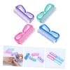 DECORNIJIA 4Pcs Multi-functional Plastic Horn Shape Brush Set for Dust Removal Hand and Fingernail Cleaning Pedicure Scrubbing for Home and Salon Use view 3