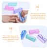 DECORNIJIA 4Pcs Multi-functional Plastic Horn Shape Brush Set for Dust Removal Hand and Fingernail Cleaning Pedicure Scrubbing for Home and Salon Use view 4