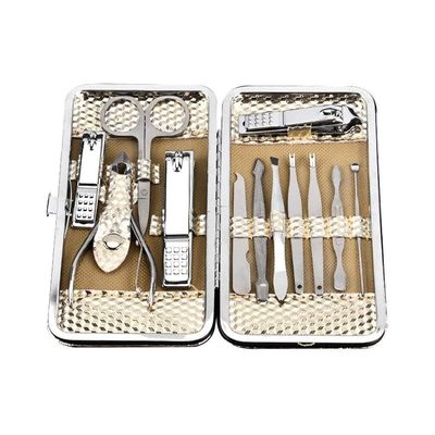 12-Piece Stainless Steel Nail Clippers Set, Professional Pedicure & Manicure Grooming Kit for Men & Women with Travel Case