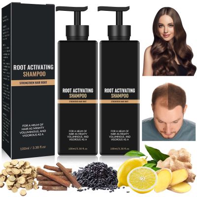 2Pcs Root Activator Shampoo - Hair Growth Root Activator Shampoo for Men and Women - Natural Formula for Hair Loss and Thinning Hair
